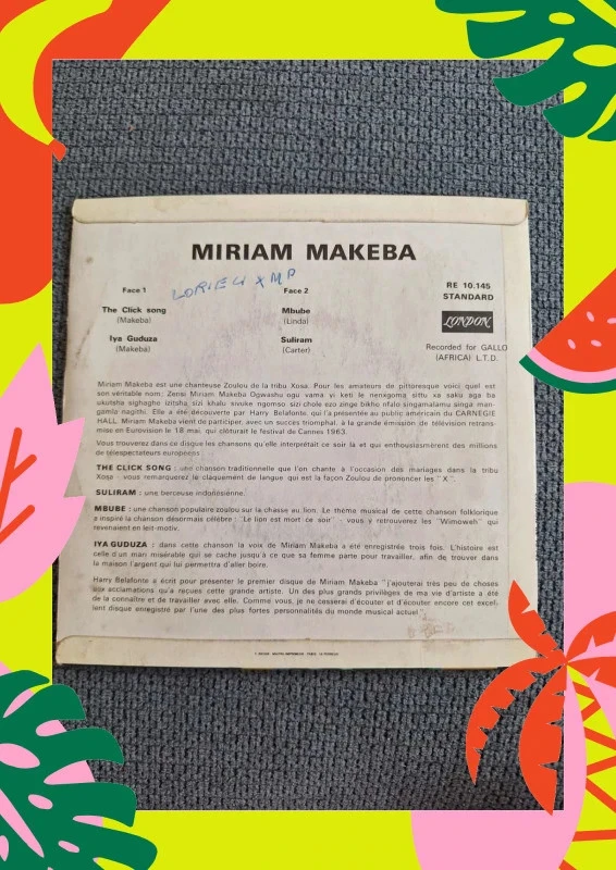 Vinyle Miriam Makeba The Click Song – photo 2